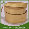 Factory Custom Gold Ribbon Elastic webbing free sample